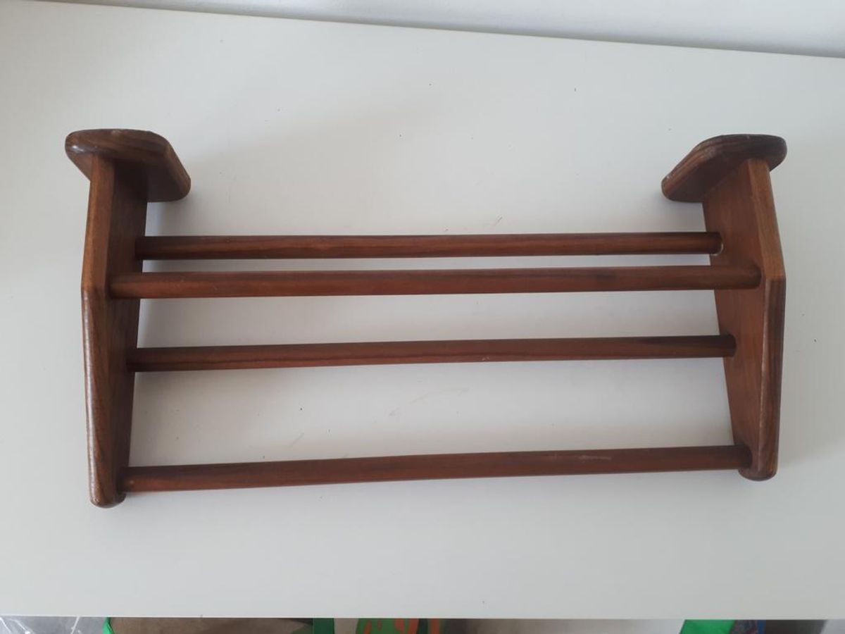 Vintage Pannerek Houten Keukenrek Piet Zwart Stijl image 4