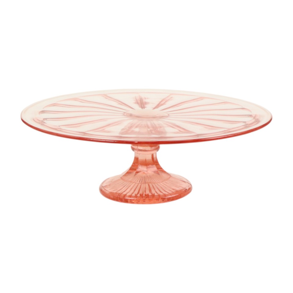 Art Deco Roze Taartschotel Rosaline Depression Glass Verrerie Scailmont image 2