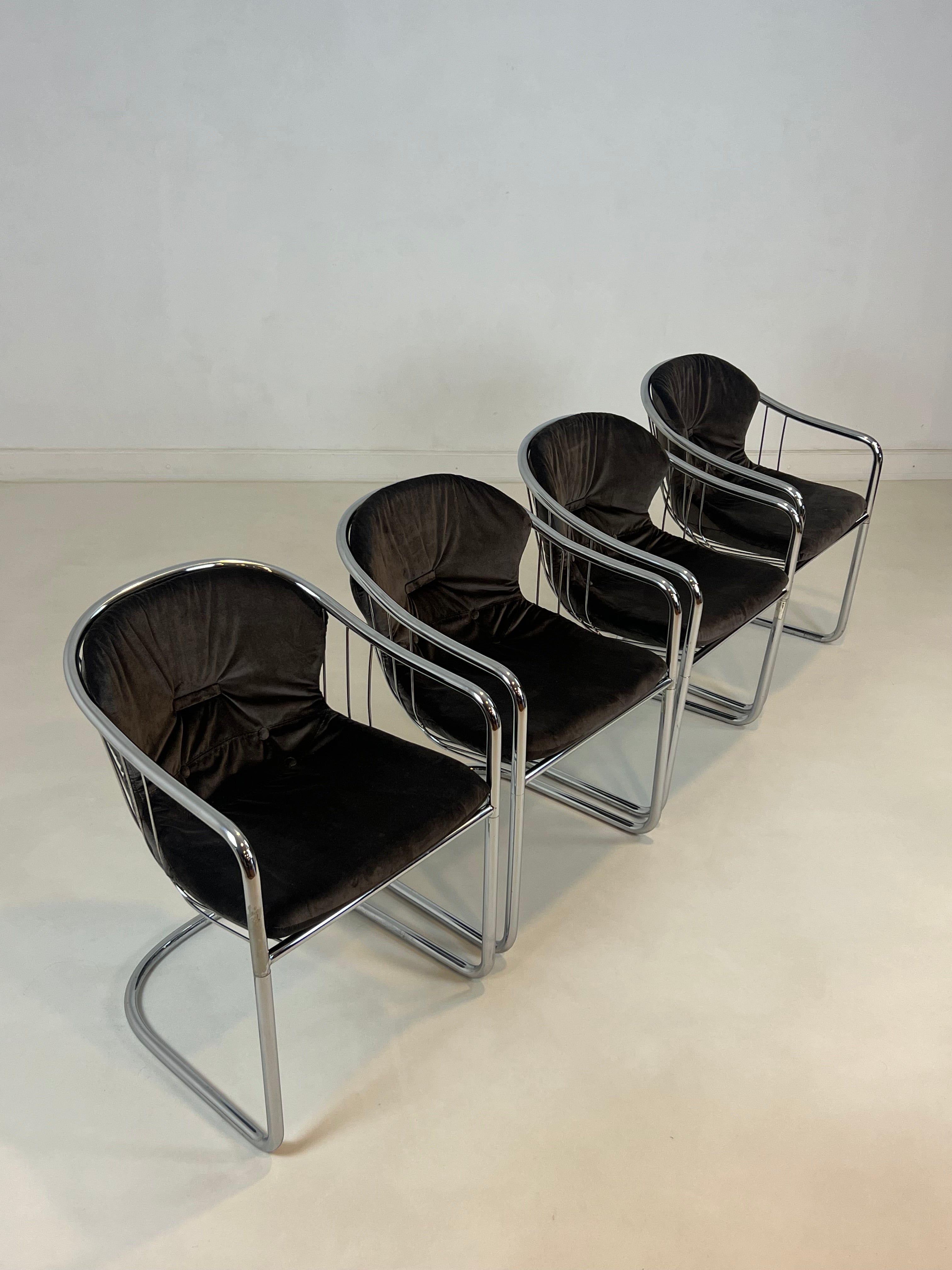 Set Of 4 Gastone Rinaldi Dining Chairs For Rima image 5