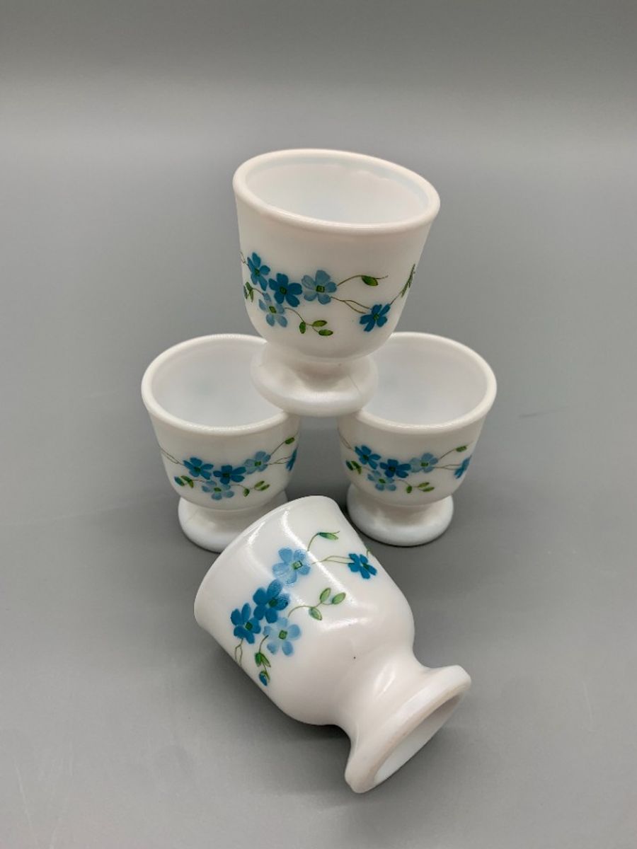 Vintage Arcopal France Veronica Eierdopjes Set Van 6 image 6