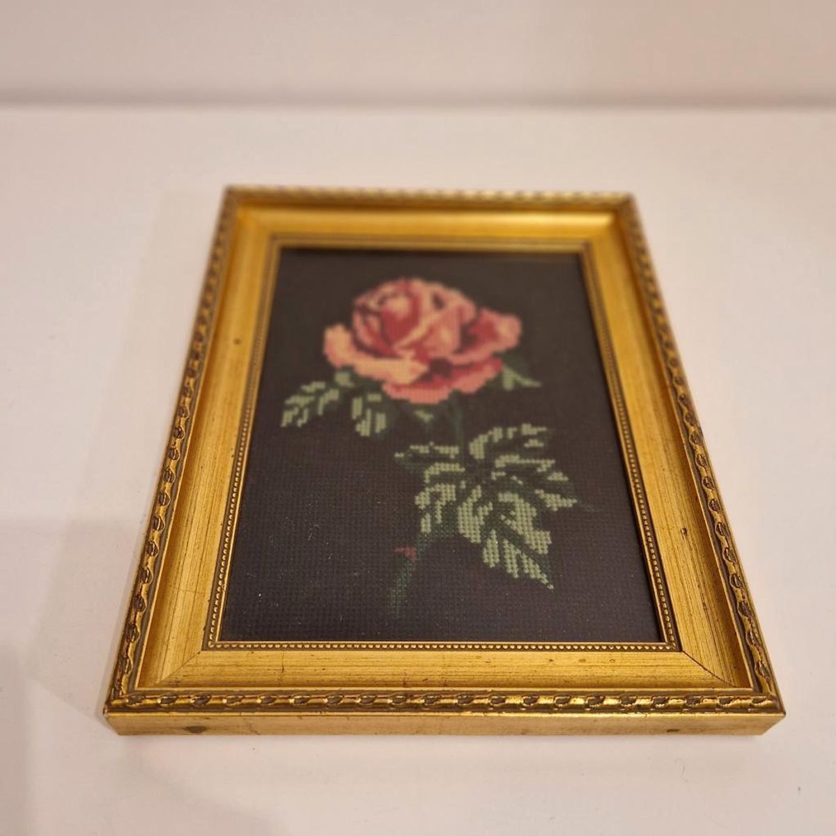 Vintage Schilderij Geborduurd Rozen Borduursel image 3