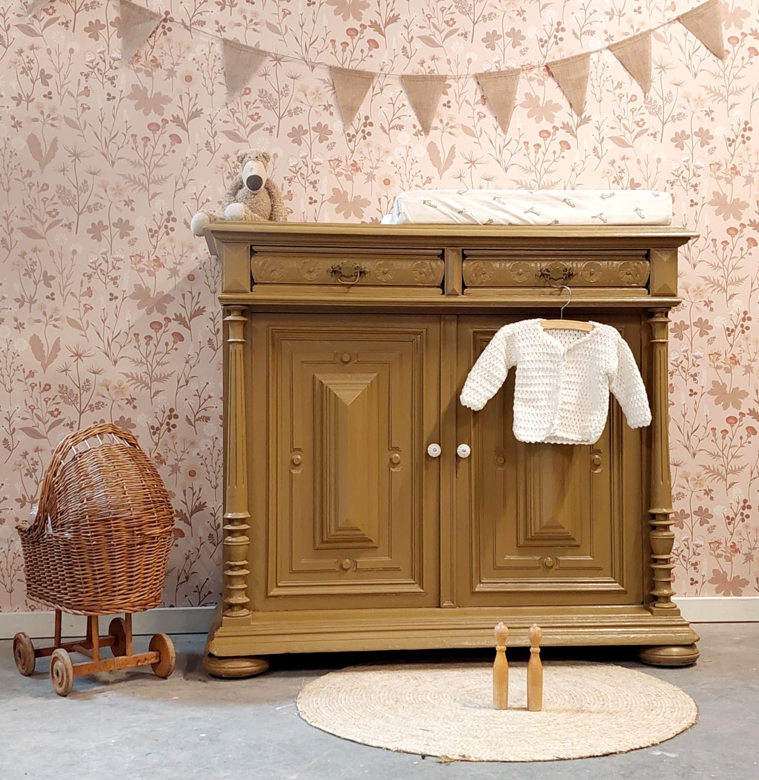 Uniek Vintage Dressoir /commode In De Prachtige Kleur Warm Tan image 7