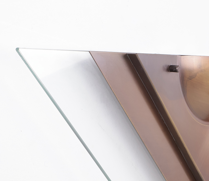 Design Wandlamp Koper Met Glas, Dijkstra 1980s image 3