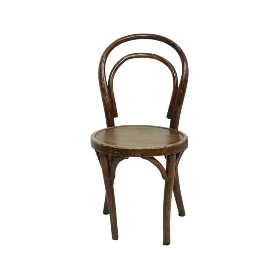 Vintage Massief Houten Kinderstoel Thonet Stijl image 6