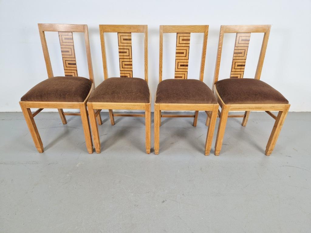 Set 4 Art Deco Eetkamerstoel Jaren 30 Stoelen Vintage Stoel image 15