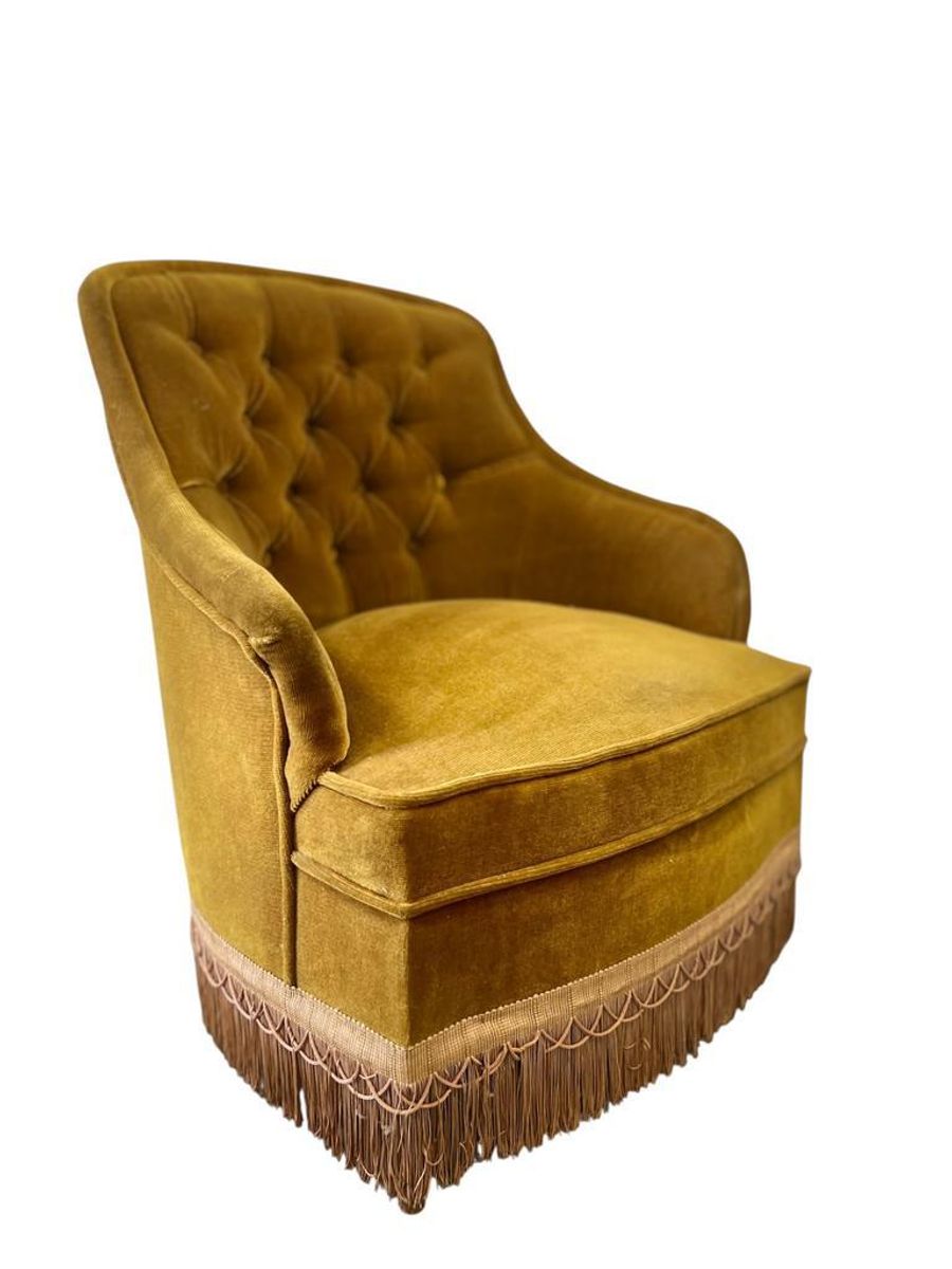 Vintage Eenzit / Zetel / Fauteuil Met Franjes image 2
