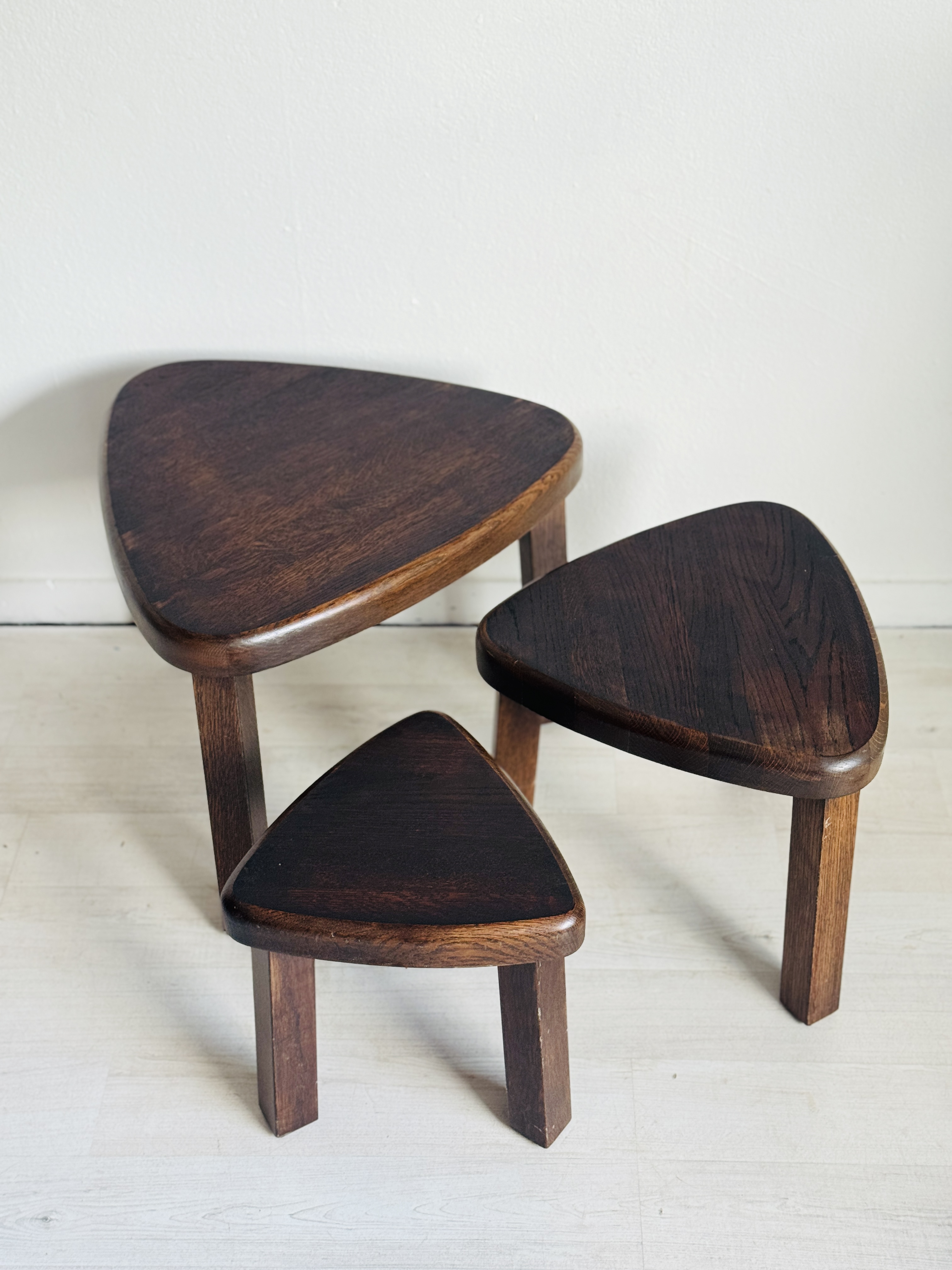 Set Vintage Bijzettafeltjes Nesting Tables Jaren 70 Brutalist image 5