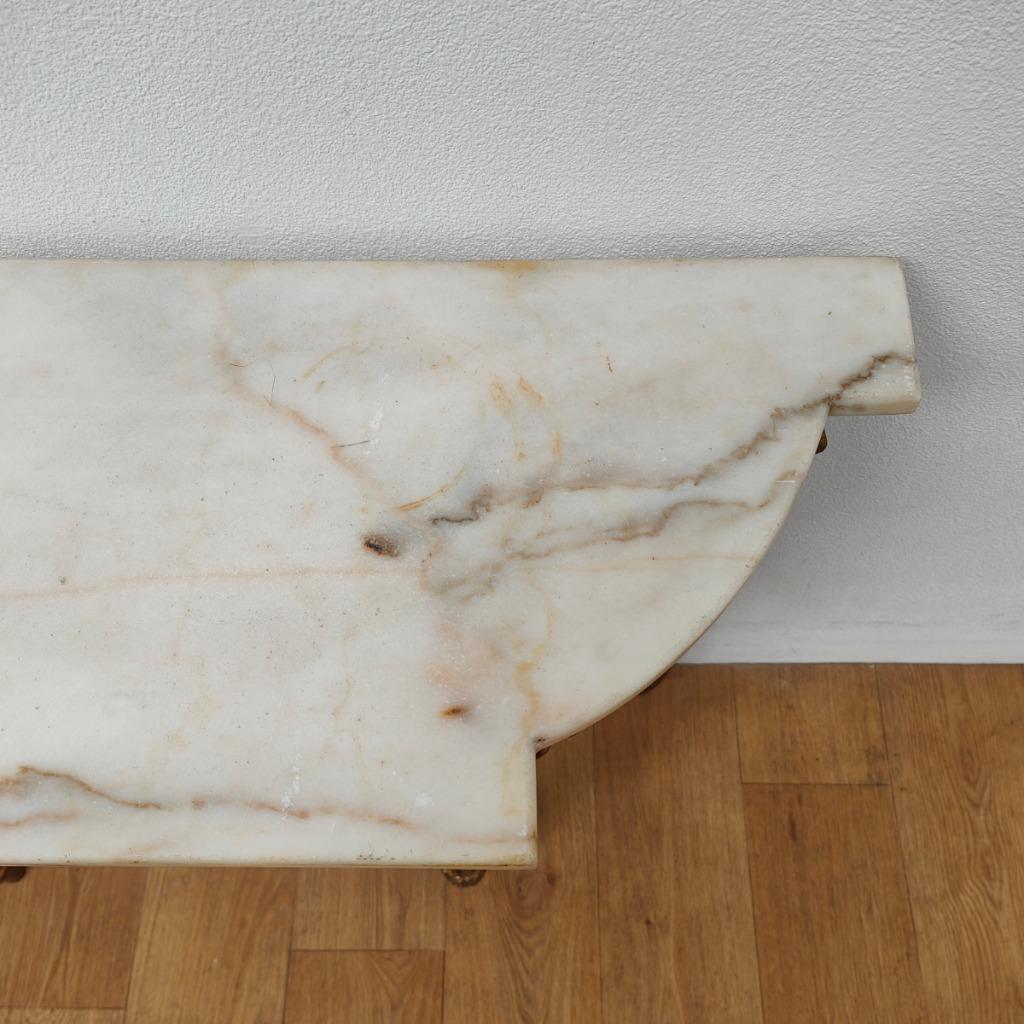 Vintage, Antieke Wandconsole Sidetable, Wandtafel Met Marmer Blad En Spiegel image 19