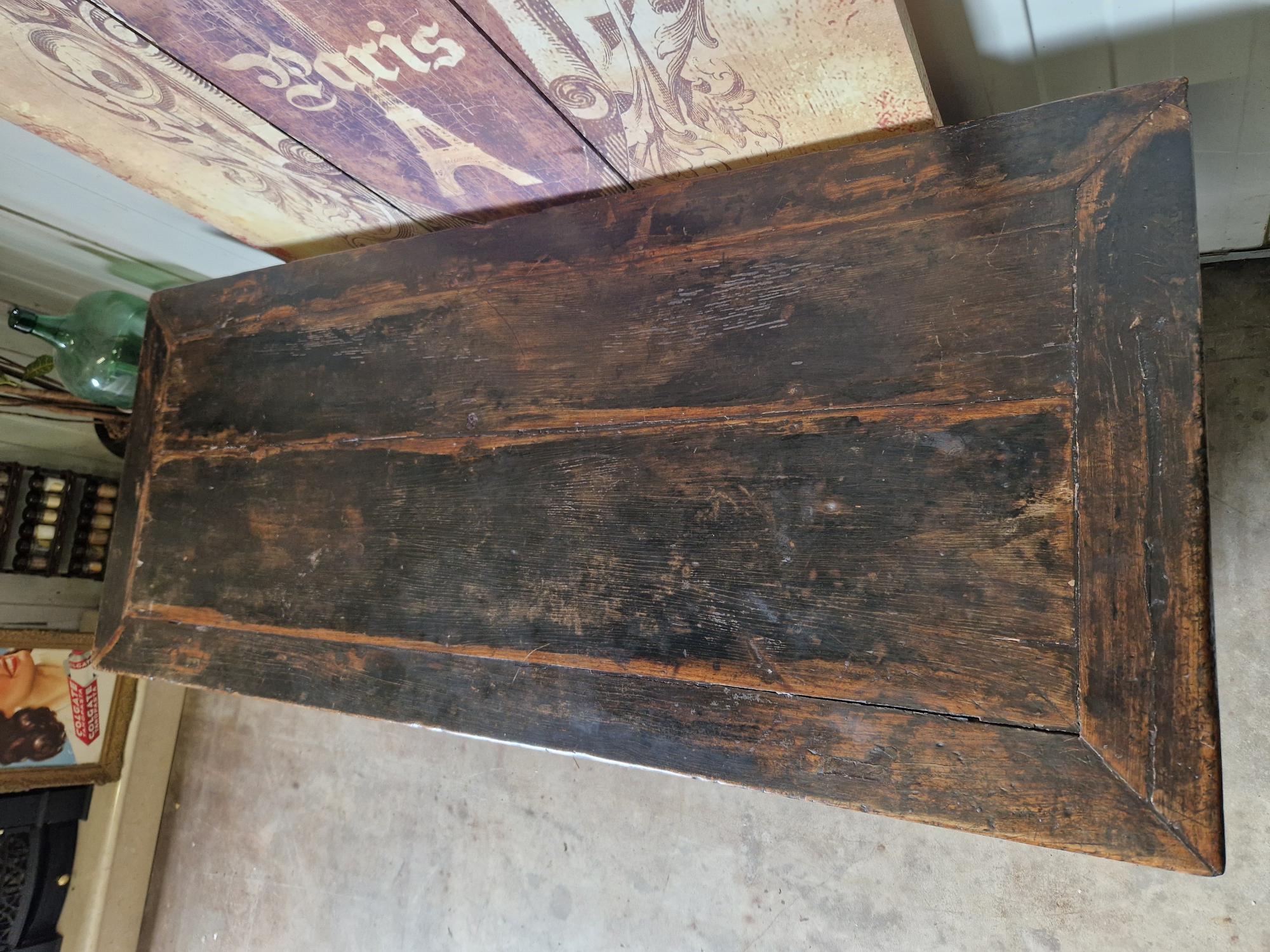 Antiek Oosters Altaar, Wandconsole Sidetable, Salontafel Met 3 Lades Afm. 70x164cm En 70cm Hoog. image 5