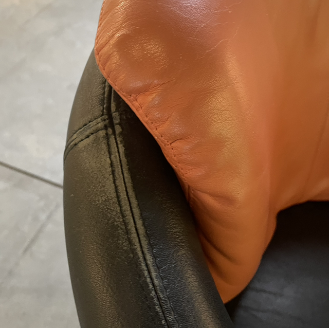 Leolux Suva Vintage Leather Orange And Black image 4