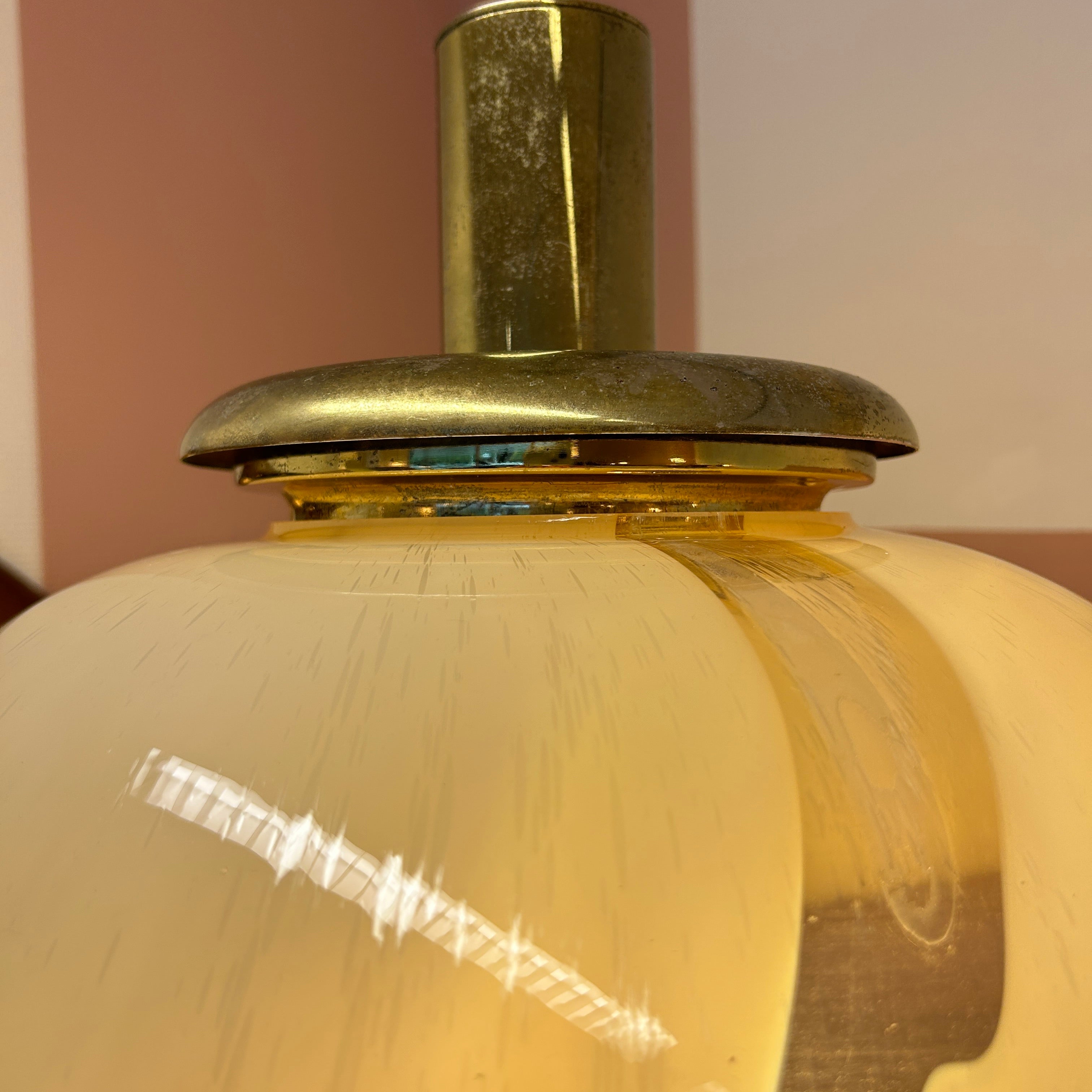 Italian Murano Glass Swirly Donut Hanging Light image 14