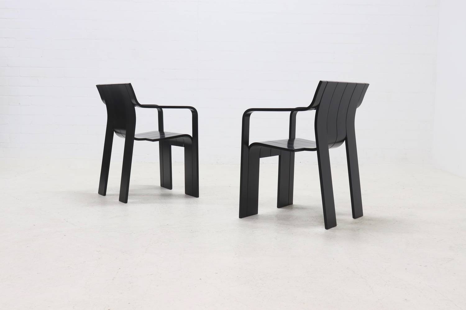 Set Of 2 Strip Dining Chairs By Gijs Bakker For Castelijn 1970S image 5