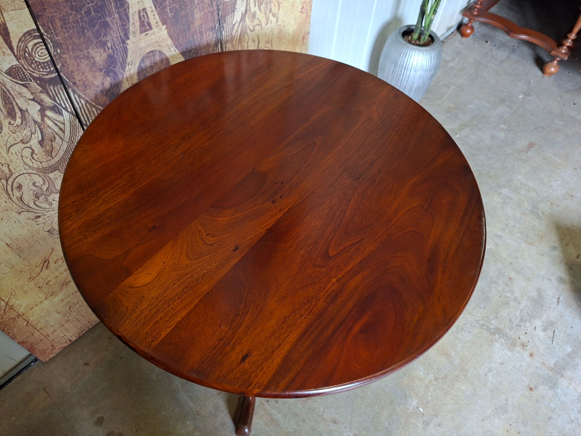 Klassieke Engelse Til Top Bijzettafel, Wijntafel, Whiskey Tafel, Afm, 75x75cm En 75cm Hoog. image 6