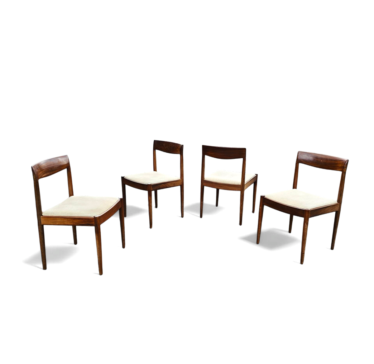 4 X Scandinavian Teak Dining Chairs / 1970s image 12