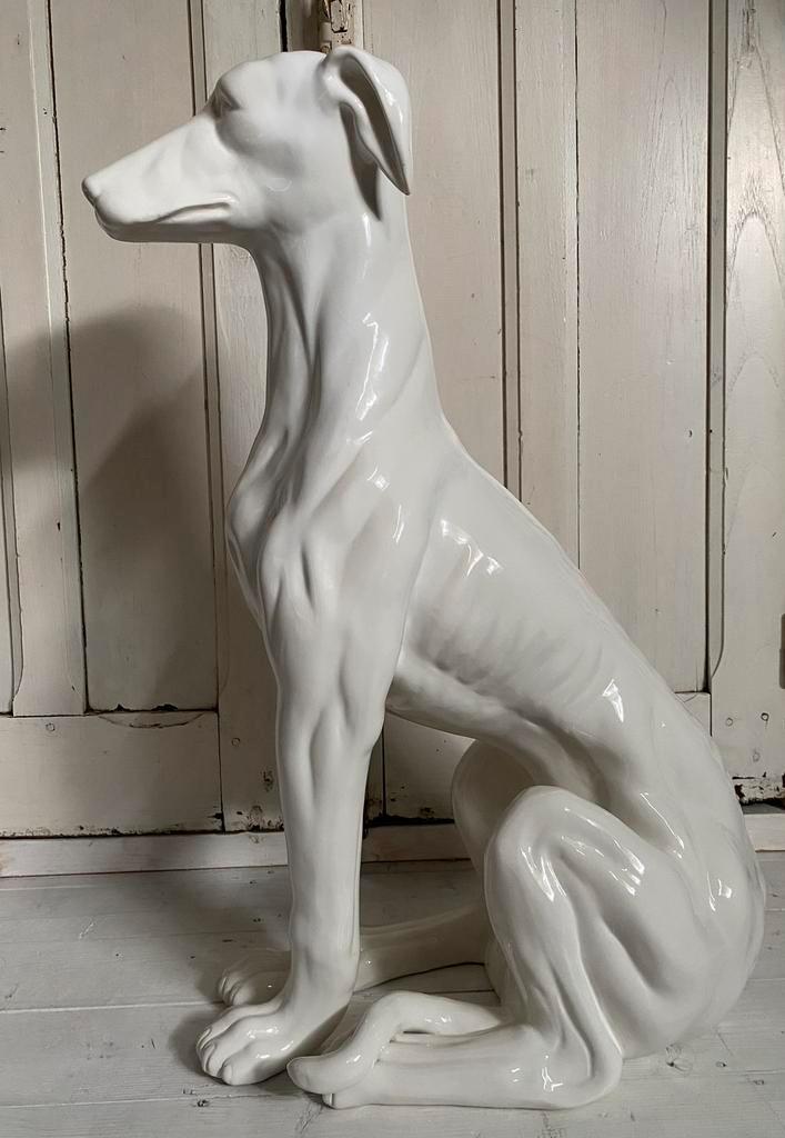 Italiaans Design Object: Greyhound, Keramiek, 74cm Hoog! image 3