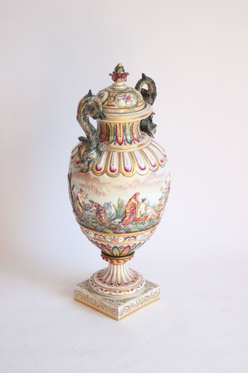 Capodimonte Vases, Late 19th, Set Of Two image 13