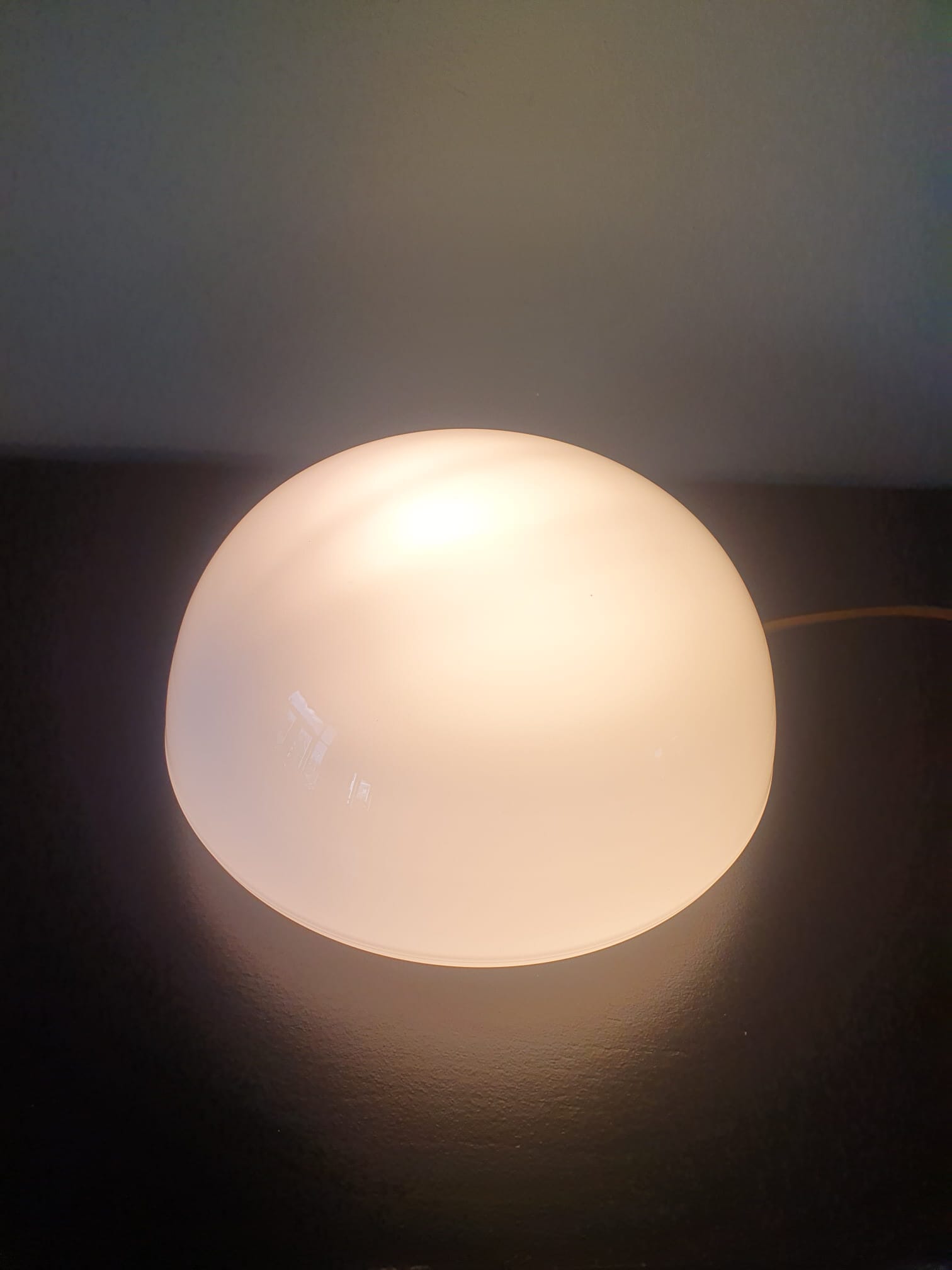 Antieke Witte Opaline Plafondlamp - Frankrijk - Jaren 30 -40 image 7