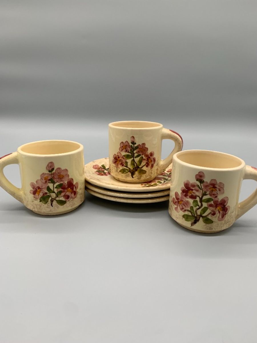 Vintage Ontbijtset Handbeschilderd 6 Delig image 7