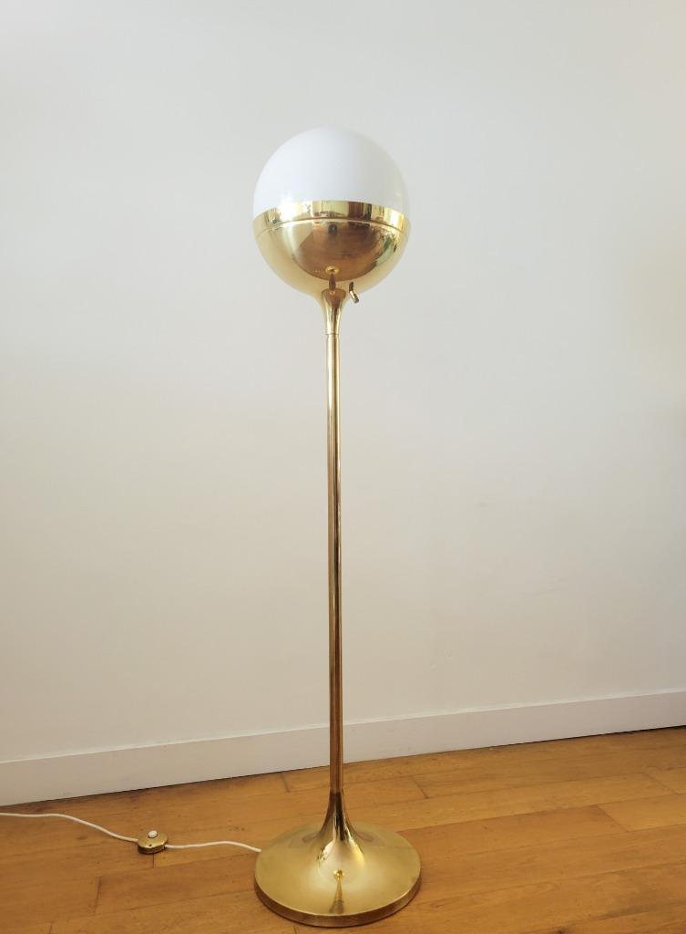 Messing Vloerlamp Van Vereinigte Werkstätten München image 3