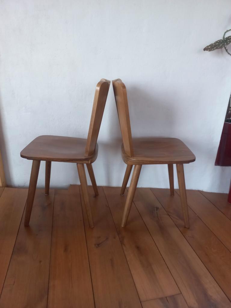 2 Brutalist Vintage Stoelen Frans Jaren 60 image 4