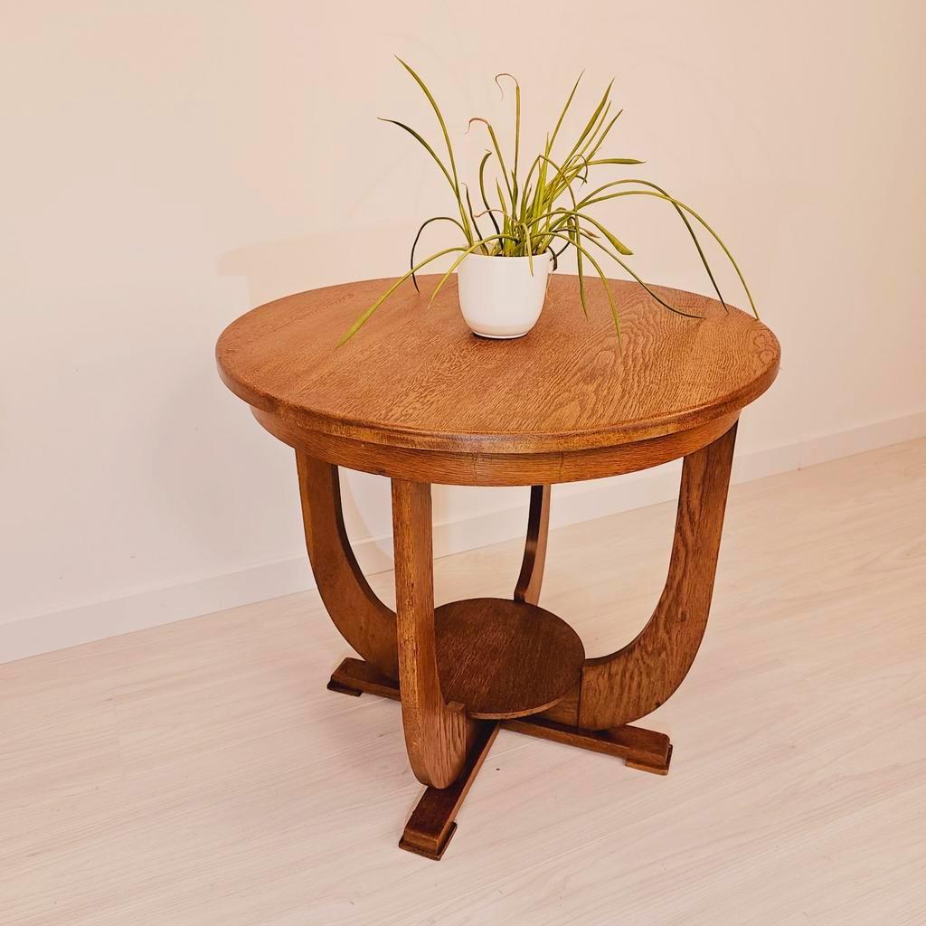 VASAGLE console tafel, dressoir met 3 planken, bijzettafel, halfrond