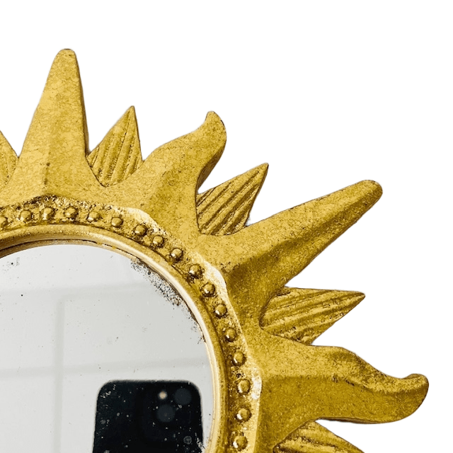 Vintage Gouden Zonnespiegel Hollywood Regency image 5
