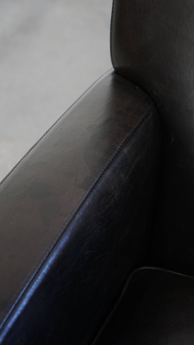 Stijlvolle En Tijdloze Zwart/ Grijze Schapenleren Design Fauteuil/ Armchair Met Comfortabele Zit image 9