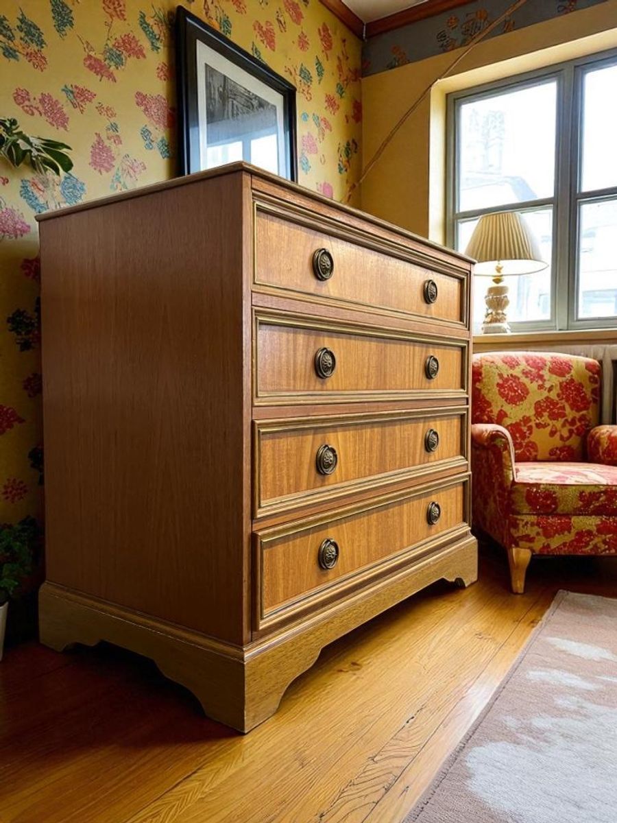Vintage Mini Ladekast / Houten Commode image 2