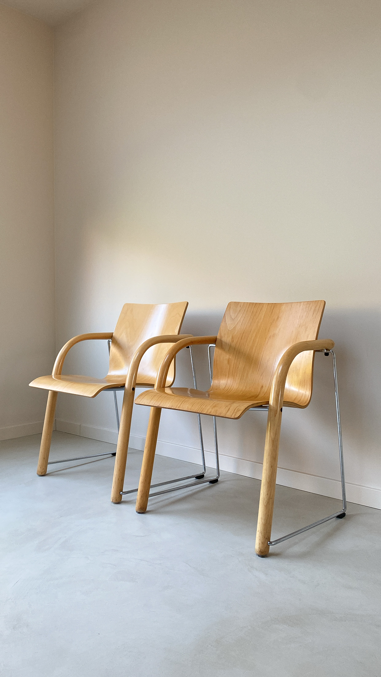 Vintage Houten Thonet Stoelen S320 image 2