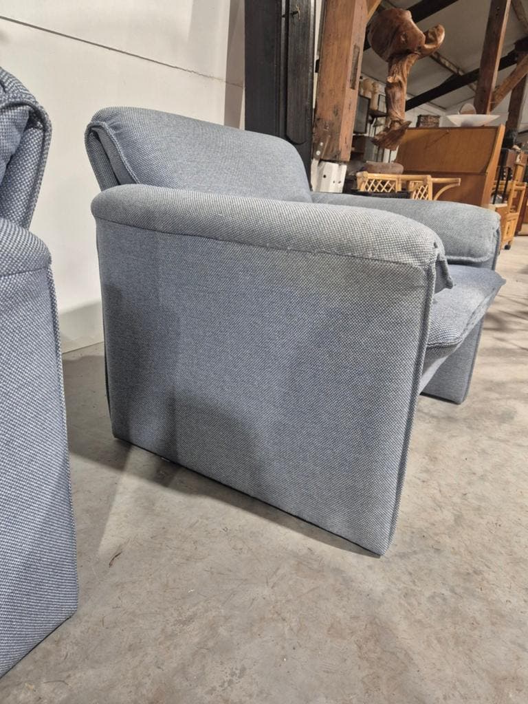 2 X Bora Bora Leolux Fauteuil Grijsblauwe Stof image 8