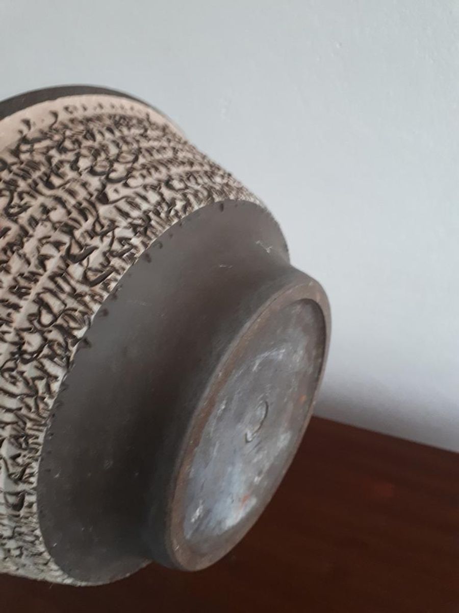 * Vintage Keramieke Schaal Bruine Klei Schaal image 6