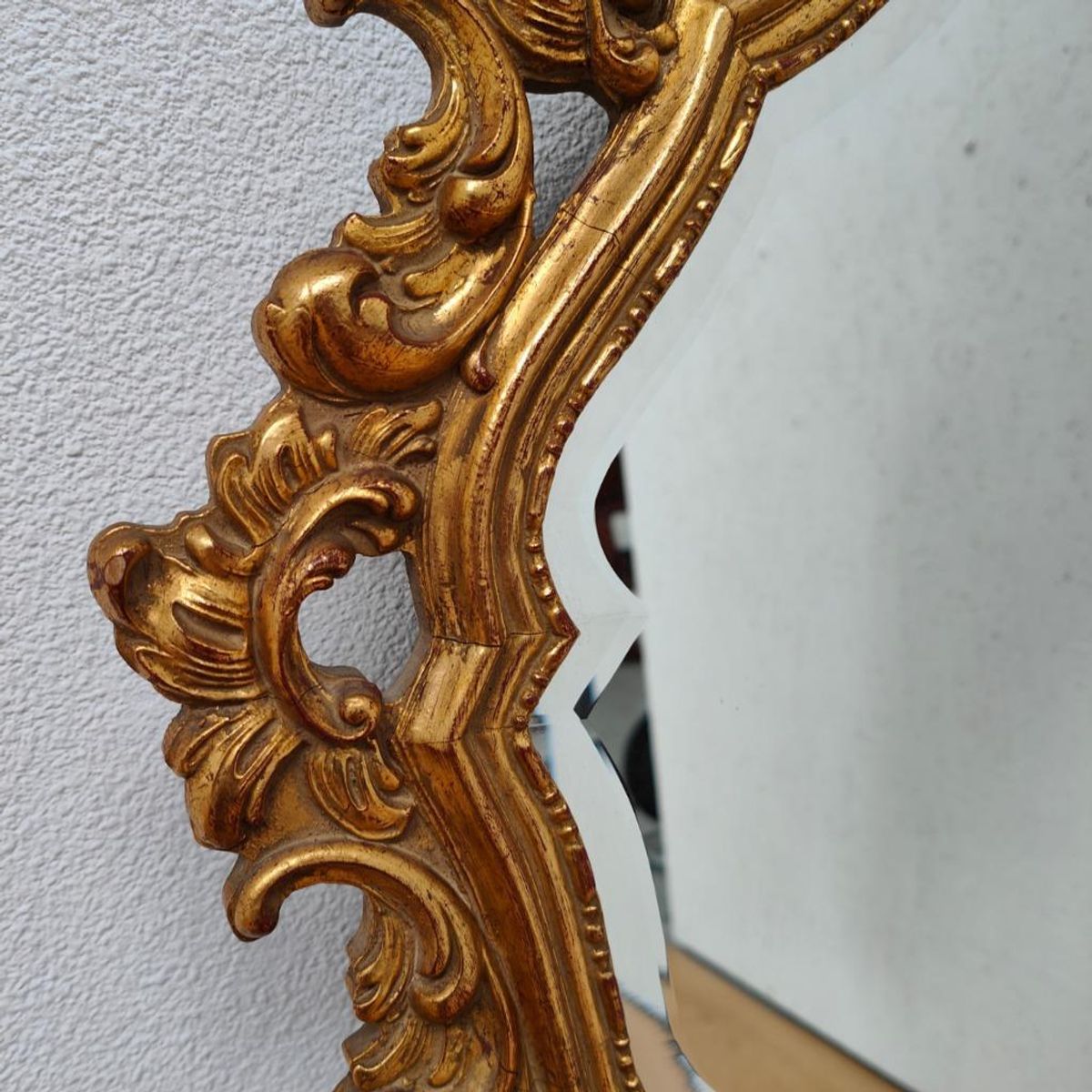 Vintage Barok Brocante Rococo Spiegel Schouwspiegel Facet 13 image 8