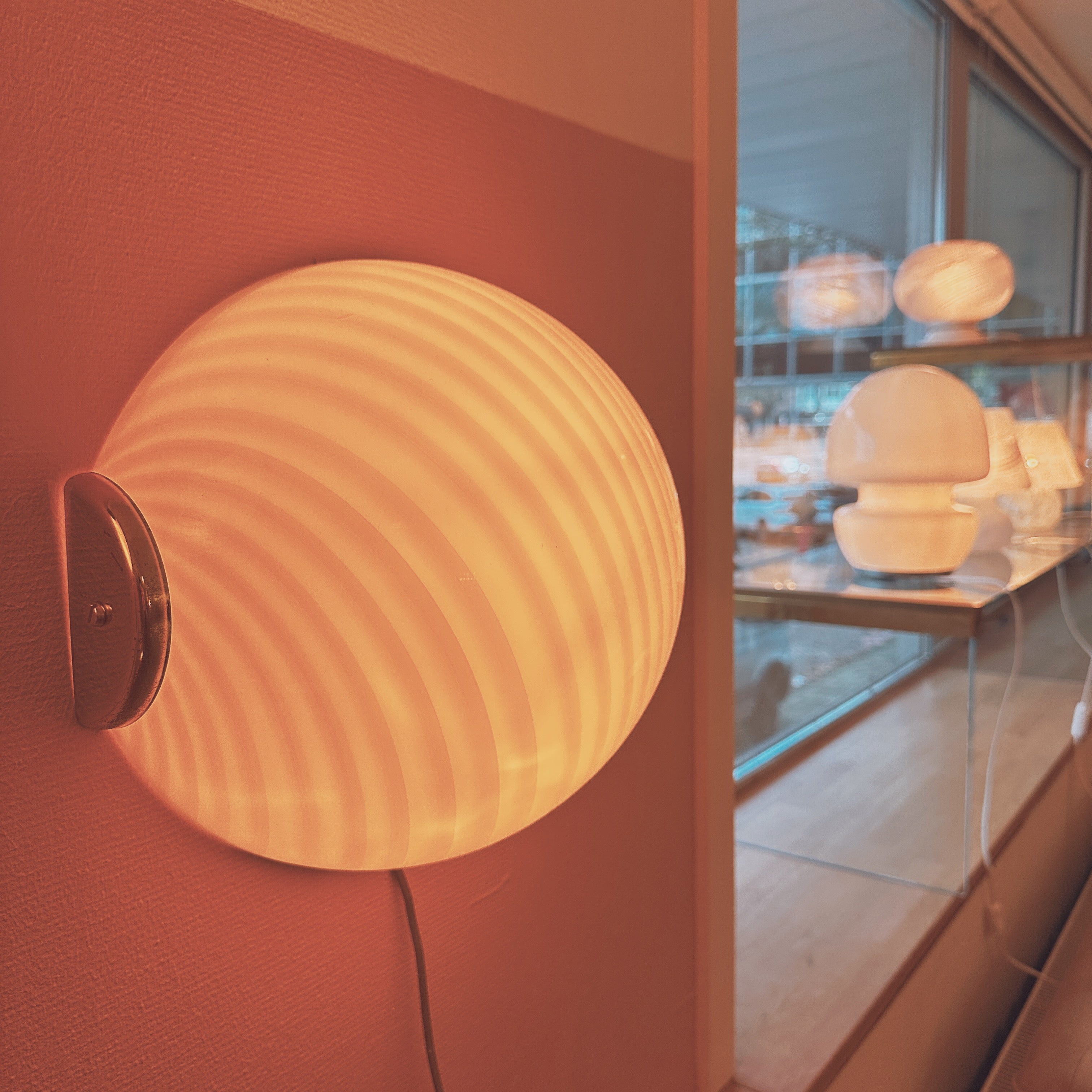 Oval Wall Or Ceiling Lamp Made Of Murano Glass image 2