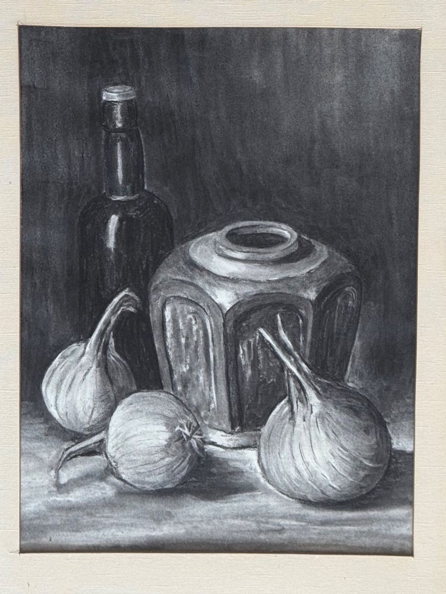 Vintage Ingelijst Tekening Chinese Gemberpot Met Uien - Art Deco image 7
