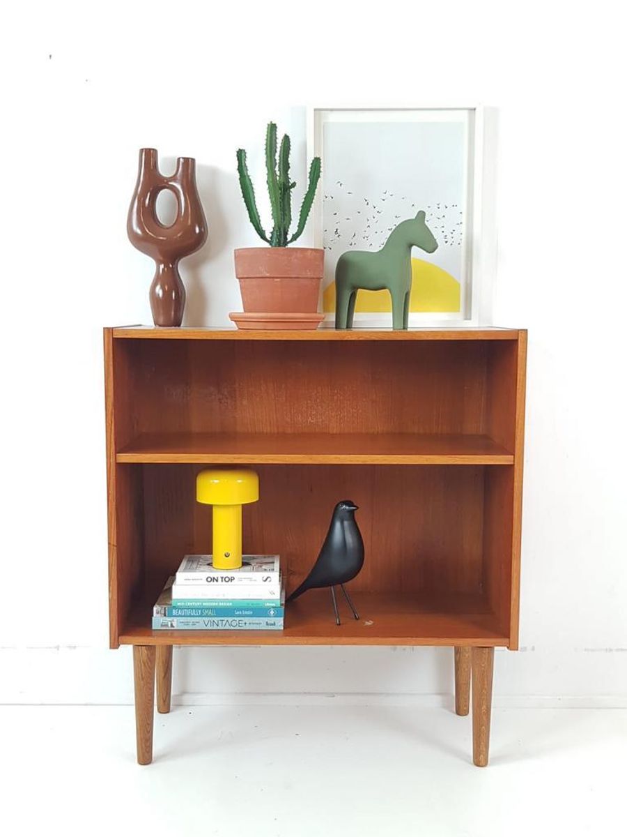 Vintage Deens Boekenkastje | Kastje | Teak Fineer image 3