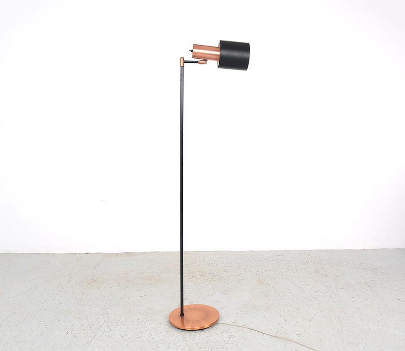 Fog En Morup Koperen Vloerlamp Studio, 1960s image 4