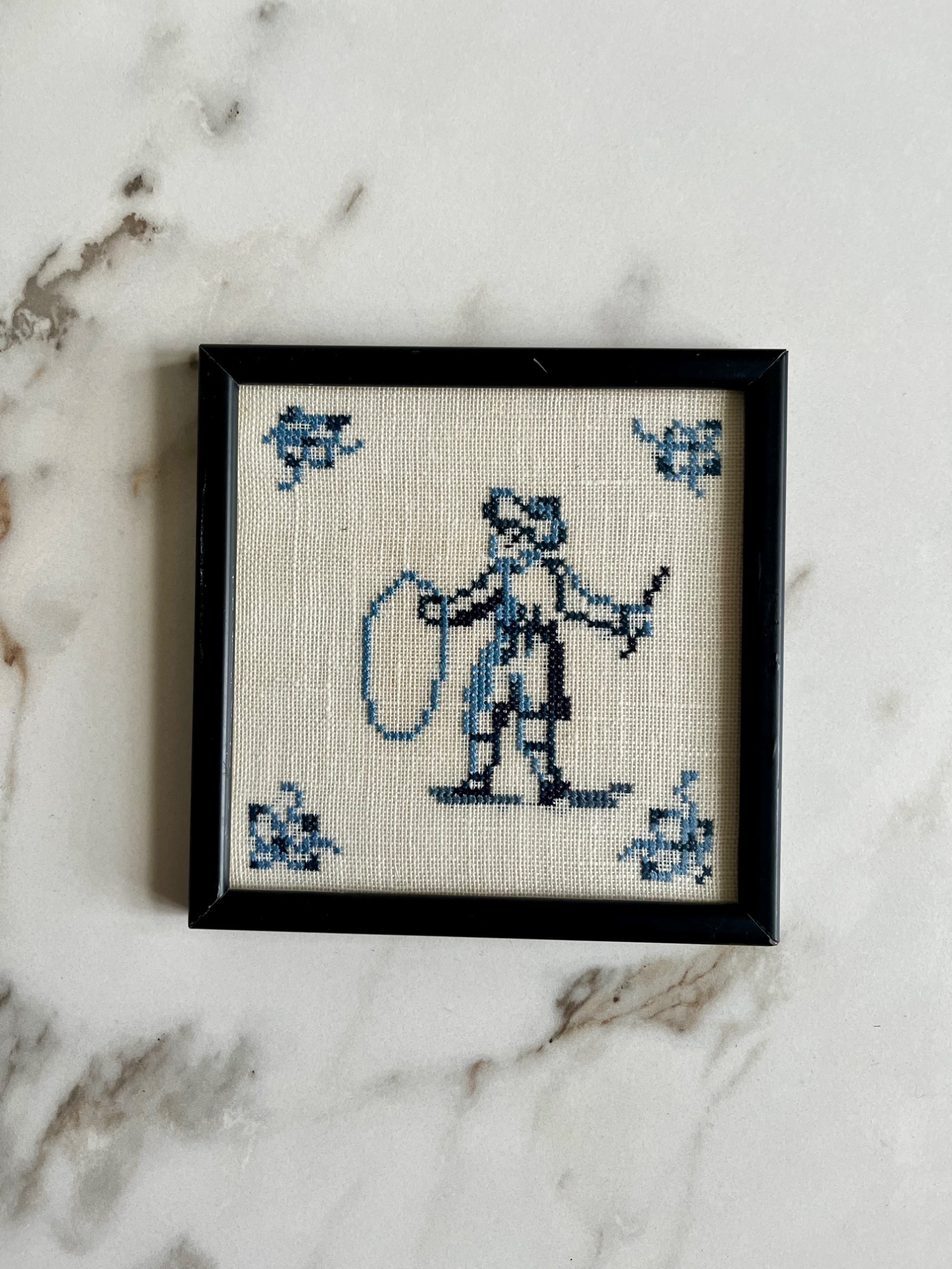 4x Dlefsblauwe Tegel Als Burduurwerk image 8