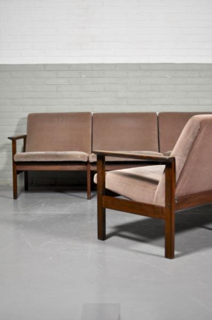 Vintage Deens Bankstel Set / Hoekbank image 8