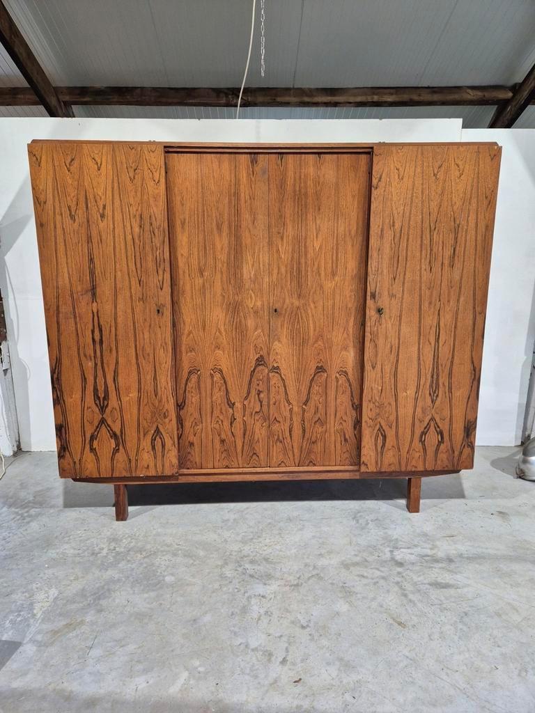 Mid Century Pallisander Fineer Klerenkast 4 Deurs Deens image 2