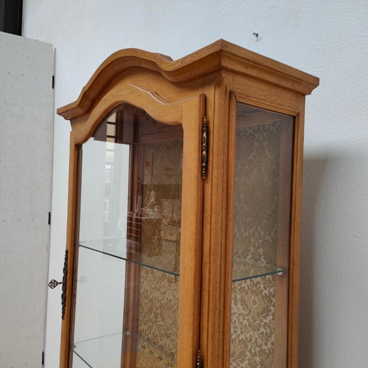 Antieke Vintage Houten Vitrinekast Wandkast Servieskast Kast image 13