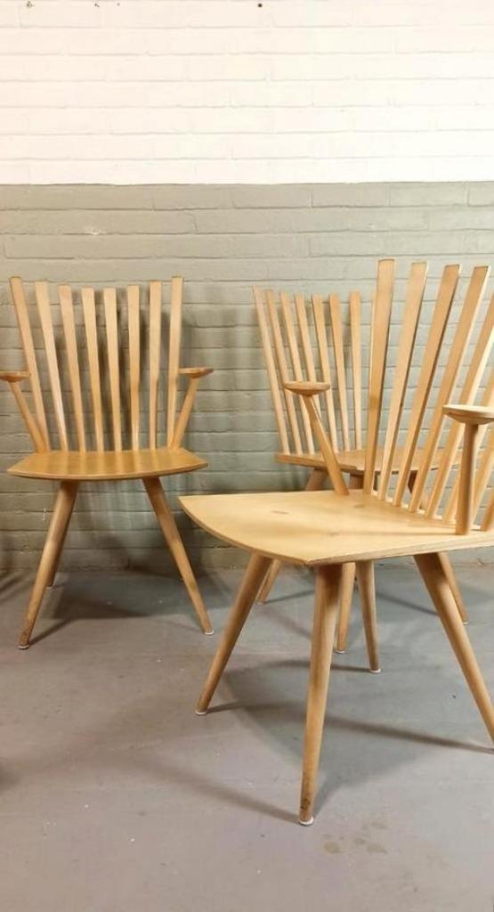 Set Van 5 Deens Design 'mikado' Stoelen, Kvist image 13