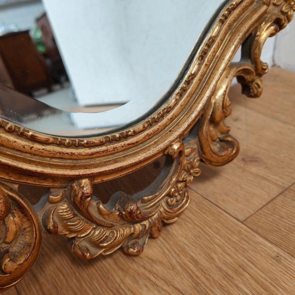 Vintage Barok Brocante Rococo Spiegel Schouwspiegel Facet 13 image 15