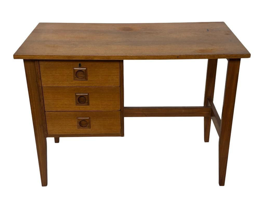 Vintage Bureau Jaren 60 Compacte Werkplek Teak Design image 23