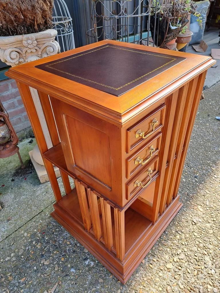 Klassieke Engelse Schrijftafel, Bureau, Partnerdesk, Met Led image 4