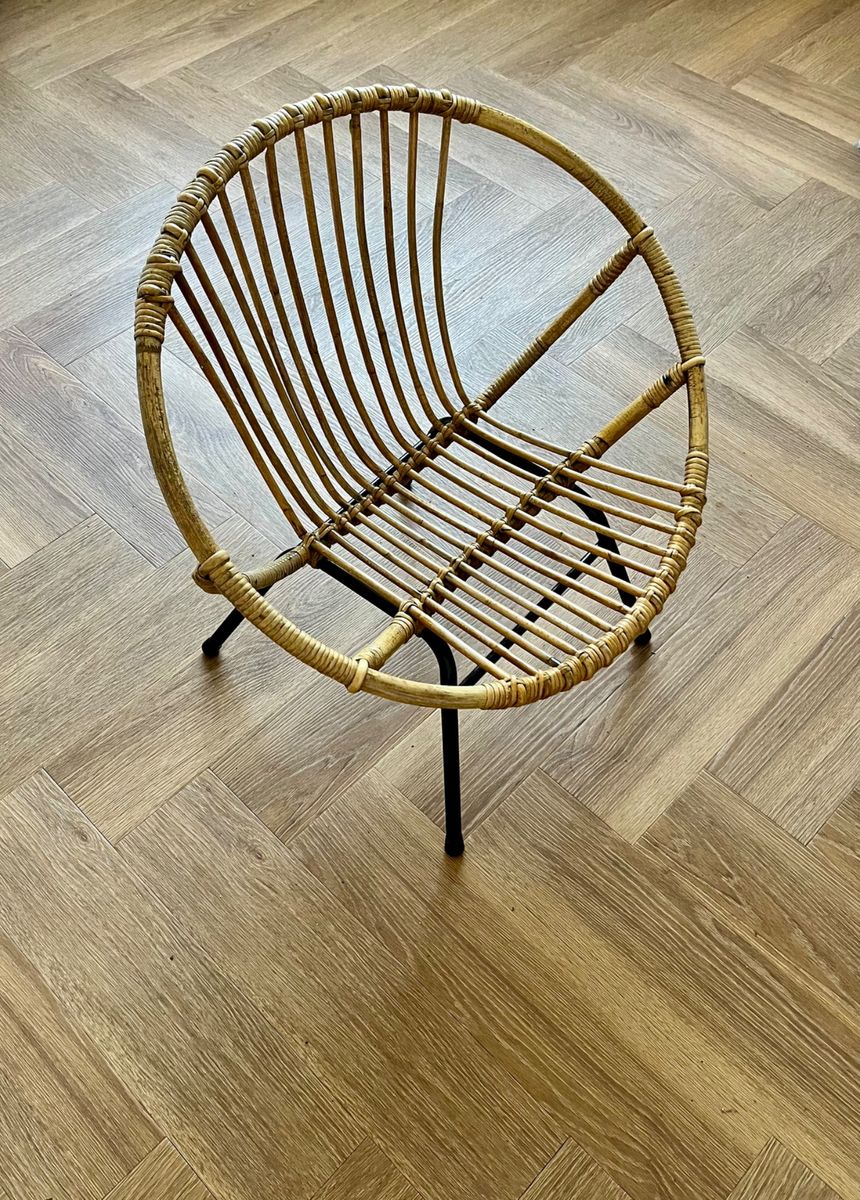 Rohé Noordwolde Rotan Bamboe Fauteuil 1960 image 3