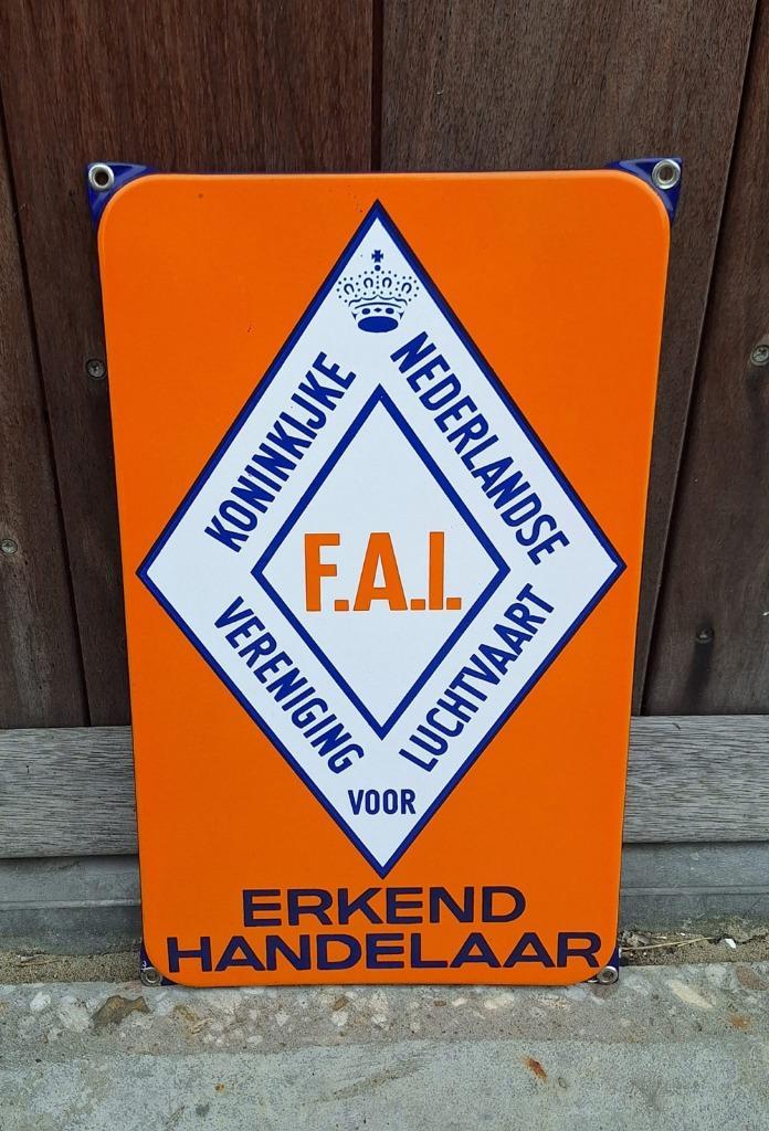 Pracht Emaille Tekstbord Uit De Luchtvaart Branche🛩 image 9