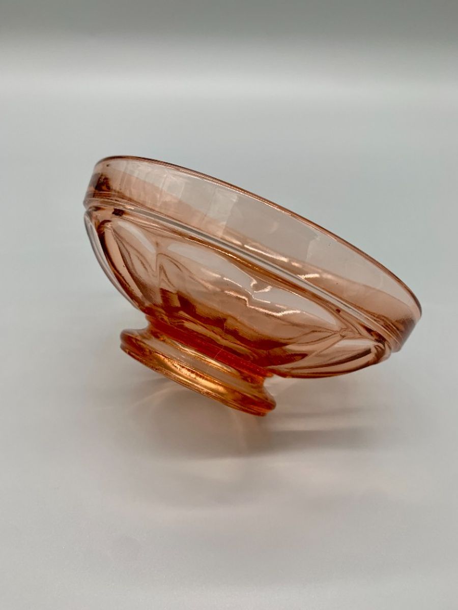 Art Deco Roze Persglas Schaaltje image 3
