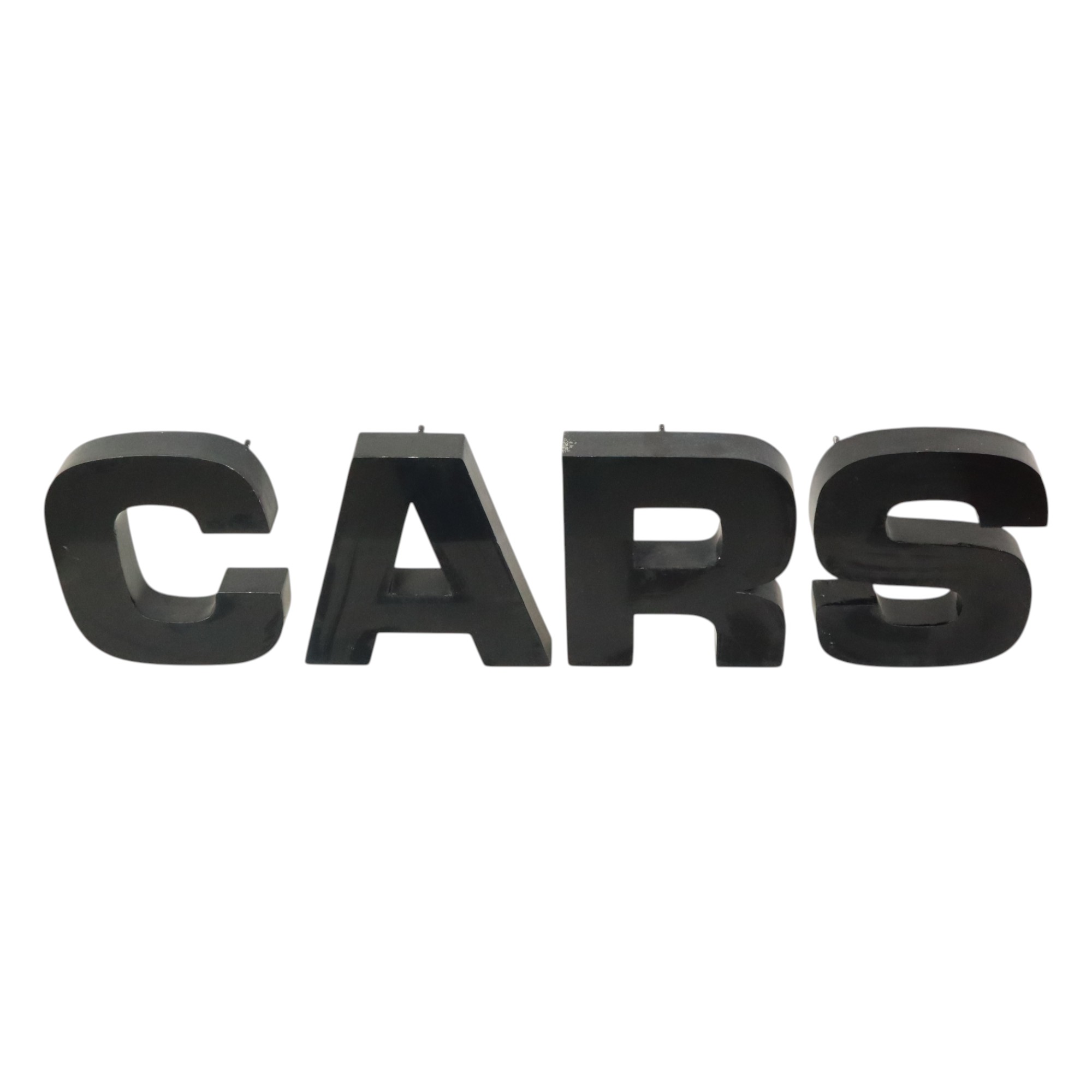 Grote Metalen Letters Cars Zwart Gelakt Reclame Mancave image 8
