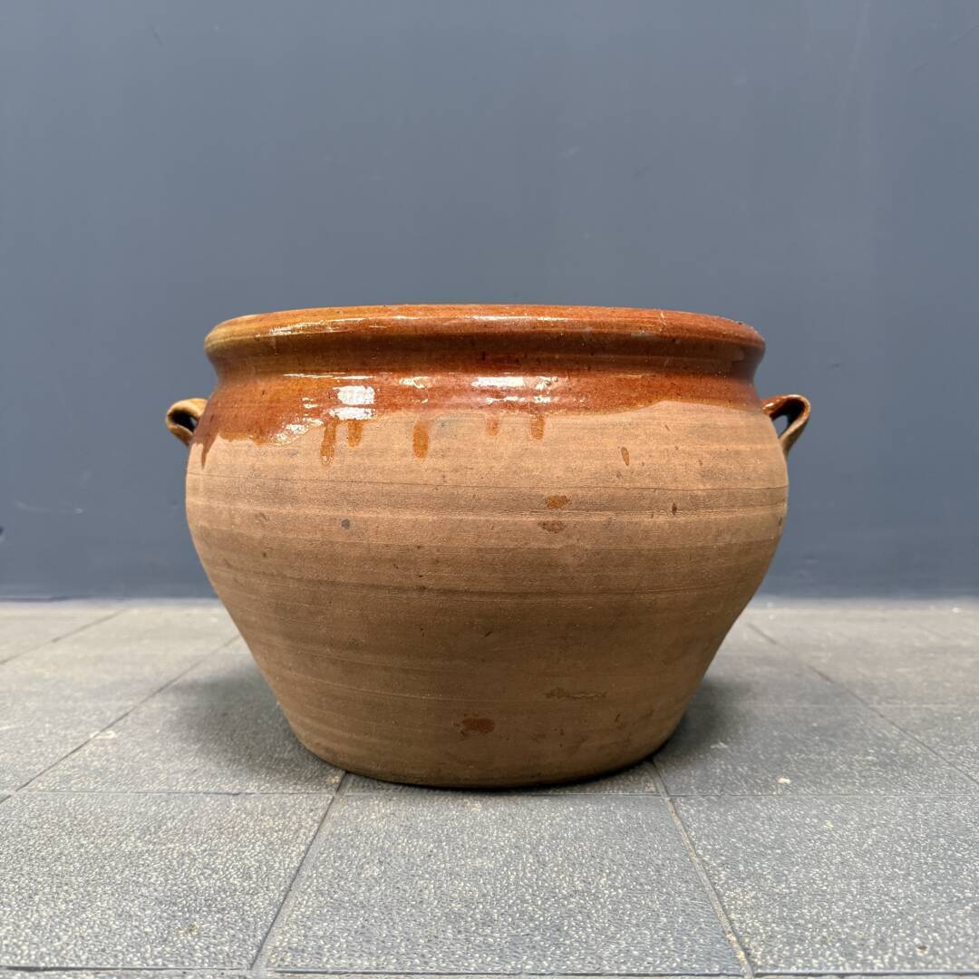 Okergele Geglazuurde Aardewerk Pot Uit Frankrijk image 8
