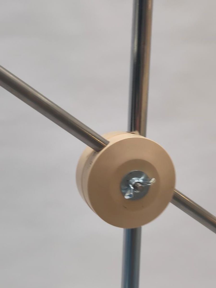 Vintage Staande Hengellamp Gepo Vloerlamp Wit Metaal Anvia image 9